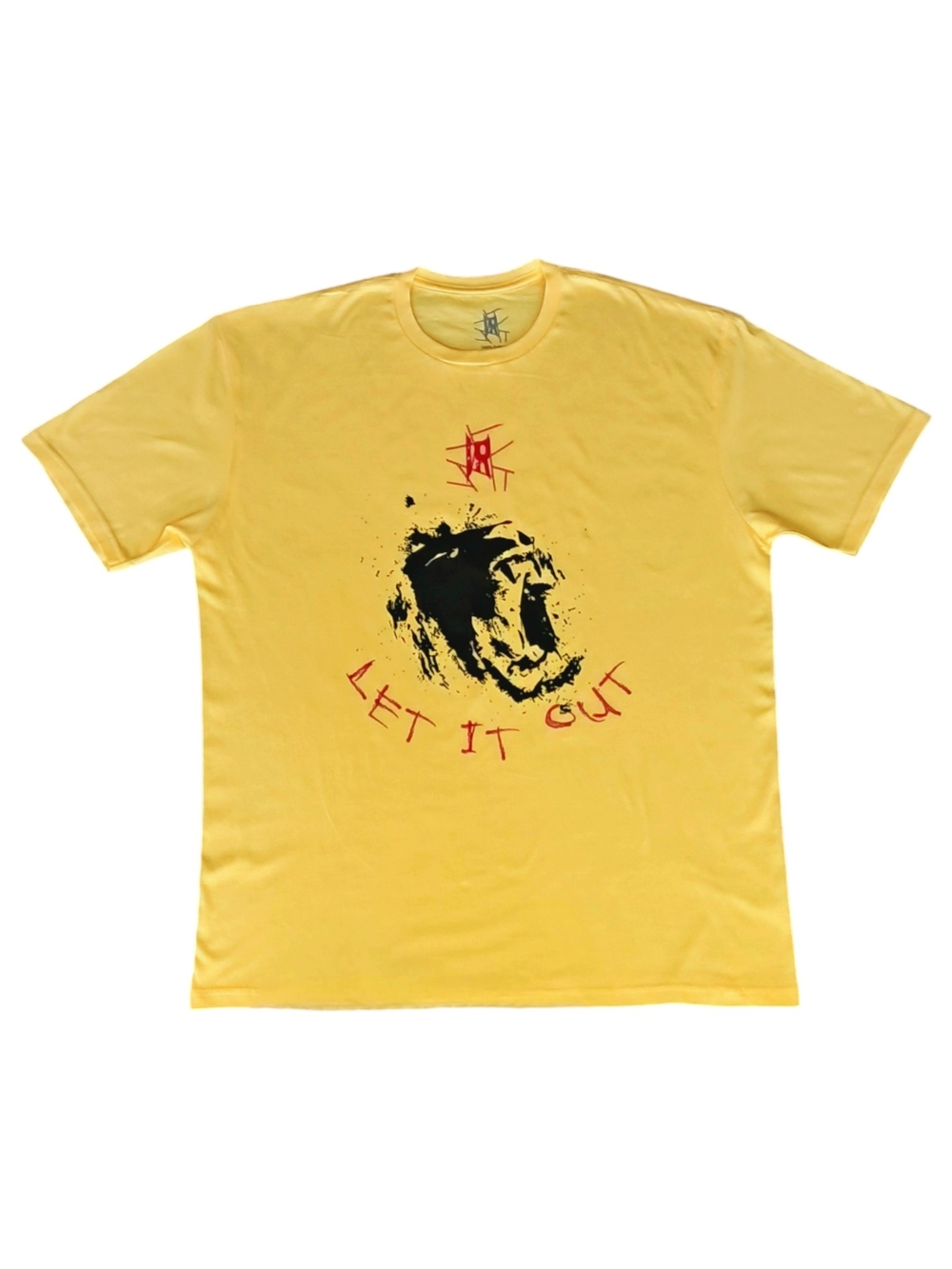 Unisex Yellow Graphic Tee with 'Let It Out' Print